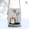 Mei Yi Arts Bolso bandolera con tapa erizo